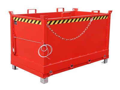 Produktbild: Klappbodenbehälter FB 1500, lackiert, Feuerrot