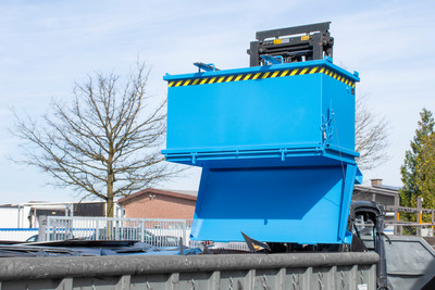 Produktbild: Klappbodenbehälter SB 1500, lackiert, Lichtblau
