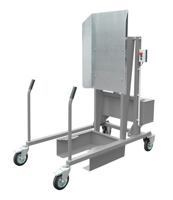 Produktbild: Mülltonnen-Kippstation MKS-12V, lackiert, Mausgrau