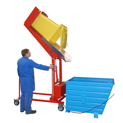 Produktbild: Mülltonnen-Kippstation MKS-230V, lackiert, Feuerrot