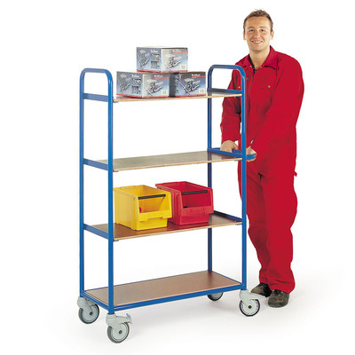 Produktbild: Stahlrohr-Etagenwagen mit 4 Ladeflächen