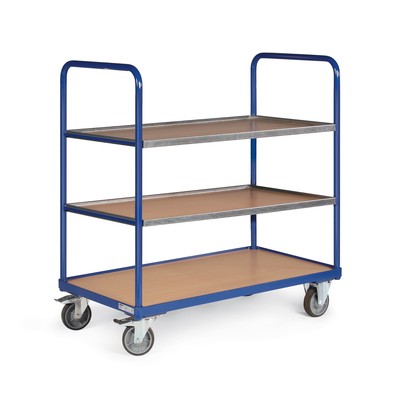 Produktbild: Etagenwagen basic,obere Ladeflächen mit Kante