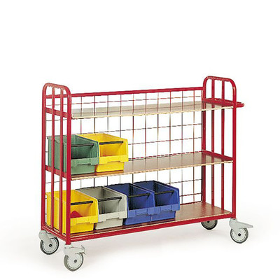 Produktbild: Stahlrohr-Etagenwagen mit 3 Ladeflächen
