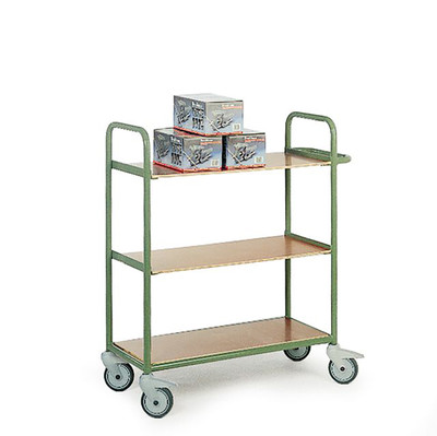 Produktbild: Stahlrohr-Etagenwagen mit 3 Ladeflächen