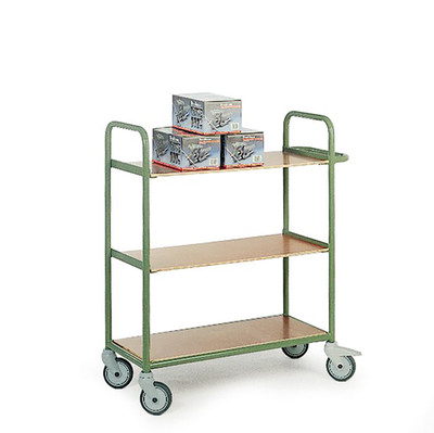 Produktbild: Stahlrohr-Etagenwagen mit 3 Ladeflächen