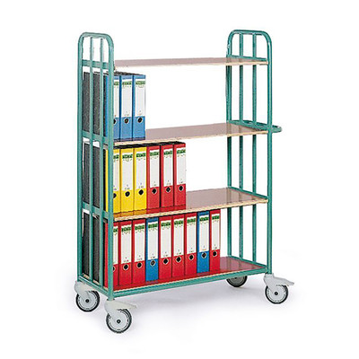 Produktbild: Stahlrohr-Etagenwagen mit 4 Ladeflächen