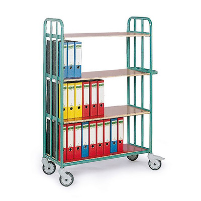Produktbild: Stahlrohr-Etagenwagen mit 4 Ladeflächen