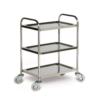 Produktbild: Edelstahl-Tischwagen mit 3 Ladeflächen