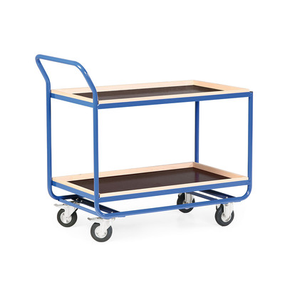 Produktbild: Stahlrohr-Tischwagen mit 30mm Holzrand