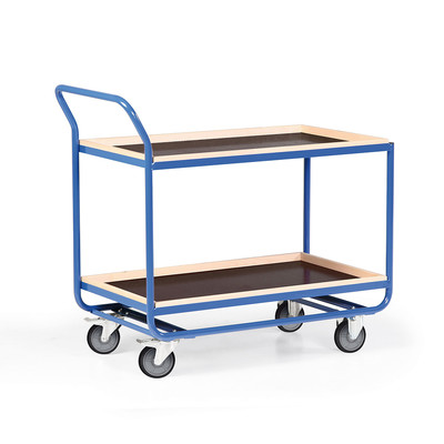 Produktbild: Stahlrohr-Tischwagen mit 30mm Holzrand