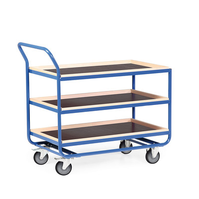 Produktbild: Stahlrohr-Tischwagen mit 30mm Holzrand