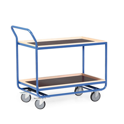 Produktbild: Stahlrohr-Tischwagen mit 30mm Holzrand