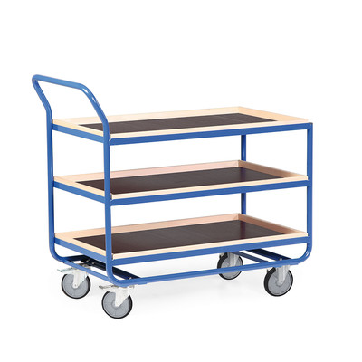 Produktbild: Stahlrohr-Tischwagen mit 30mm Holzrand