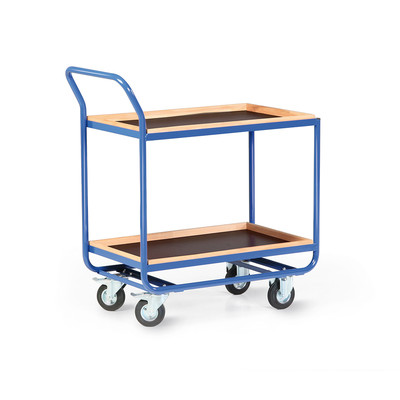 Produktbild: Stahlrohr-Tischwagen mit 30mm Holzrand