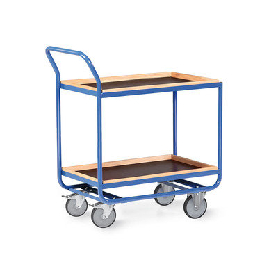 Produktbild: Stahlrohr-Tischwagen mit 30mm Holzrand