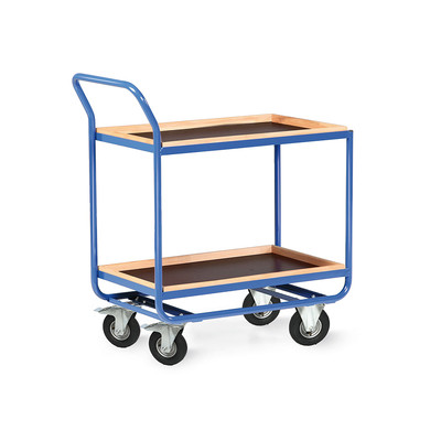 Produktbild: Stahlrohr-Tischwagen mit 30mm Holzrand